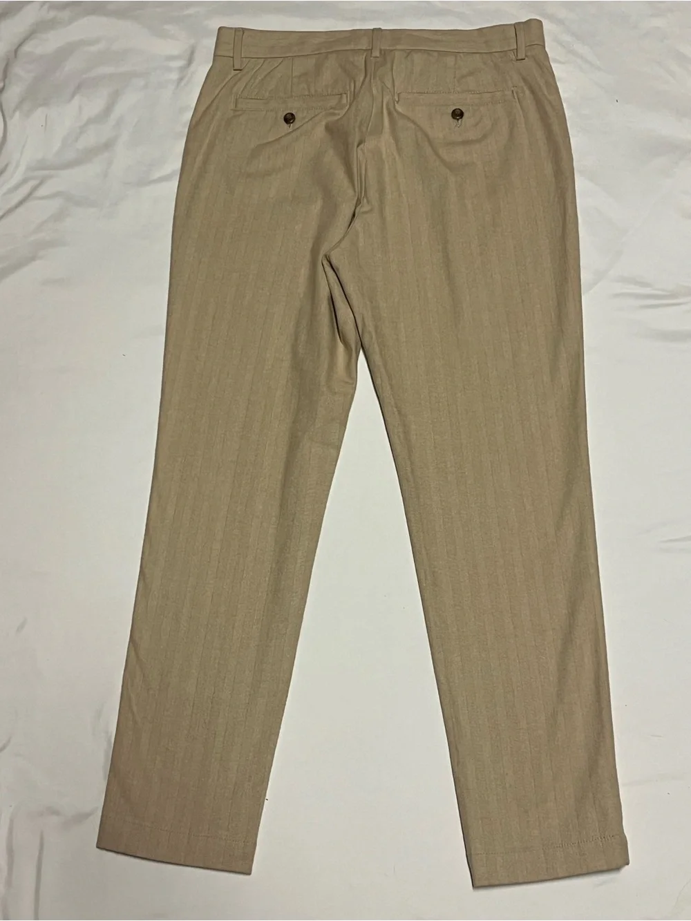 Banana Republic Slim Tapered Fit Khaki Herringbone Dress Pants Mens 31x32 Preppy